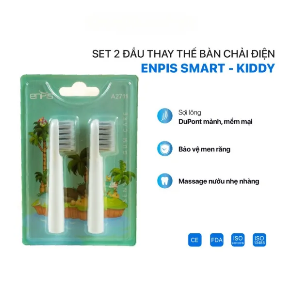 Set 2 đầu bàn chải thay thế dòng Kiddy chính hãng ENPIS